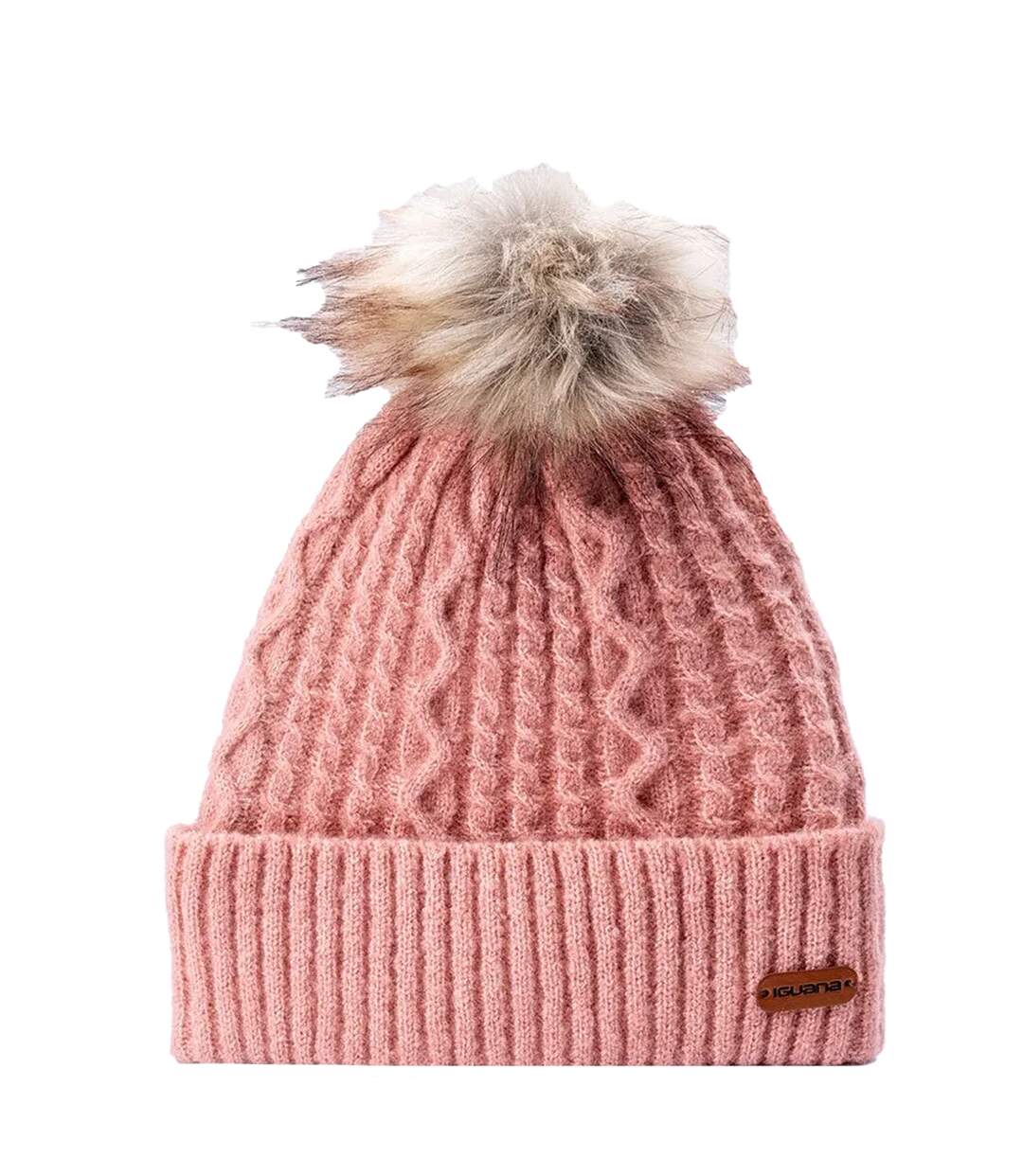 Bonnet Ninoa Femme Rose Pâle Corail Blanc Cassé Iguana-1