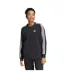Womens/ladies Studio Lounge 3 Stripes Loose Fit Sweatshirt Black White Adidas-1
