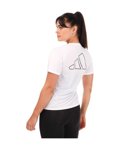 T-shirt run icon femme blanc Adidas