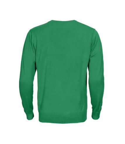 Printer Mens Forehand Knitted V Neck Sweatshirt (Fresh Green) - UTUB453