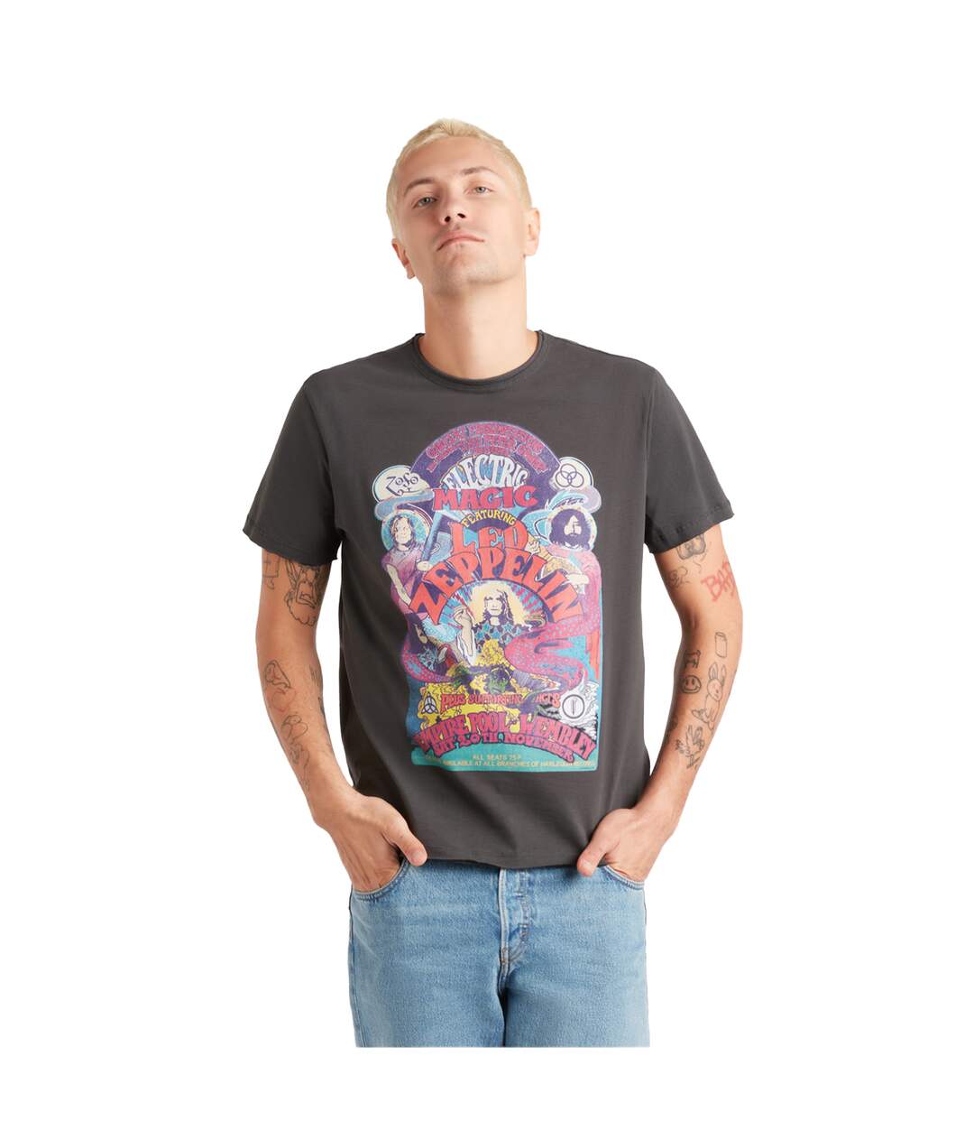 T-shirt Electric Magic Adulte Charbon Amplified-3