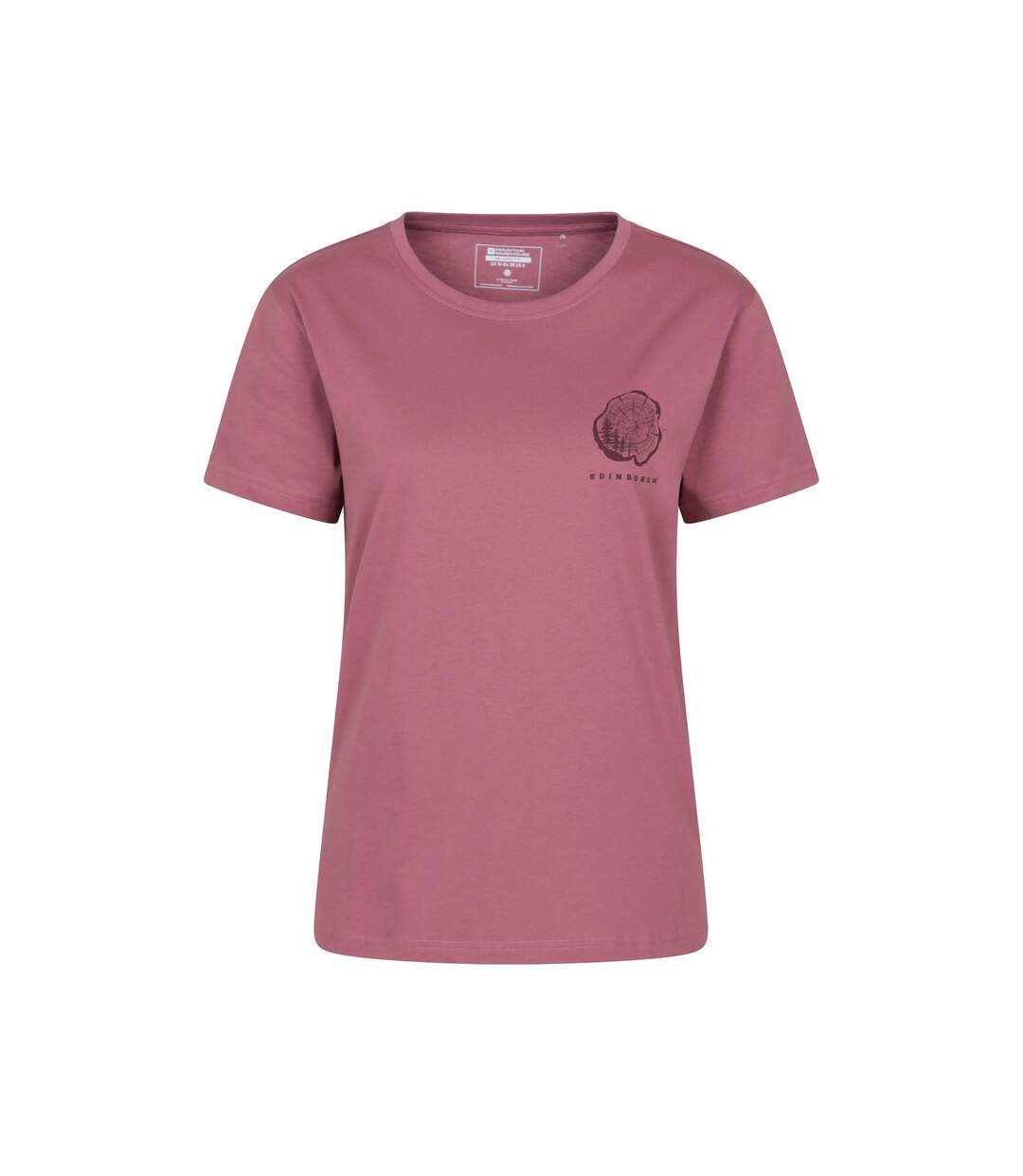 Womens/ladies edinburgh relaxed fit short-sleeved t-shirt pink Mountain Warehouse-1