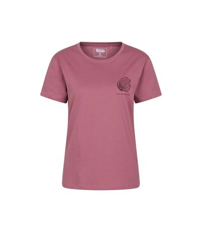 Womens/ladies edinburgh relaxed fit short-sleeved t-shirt pink Mountain Warehouse