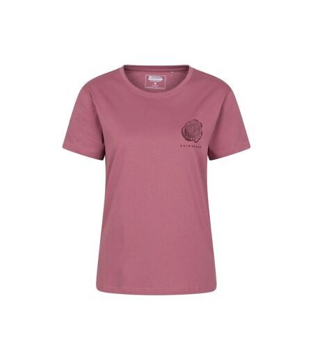 Womens/ladies edinburgh relaxed fit short-sleeved t-shirt pink Mountain Warehouse