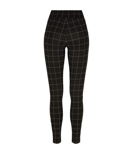 Legging Motif/style À Carreaux Femme Noir Blanc Urban Classics