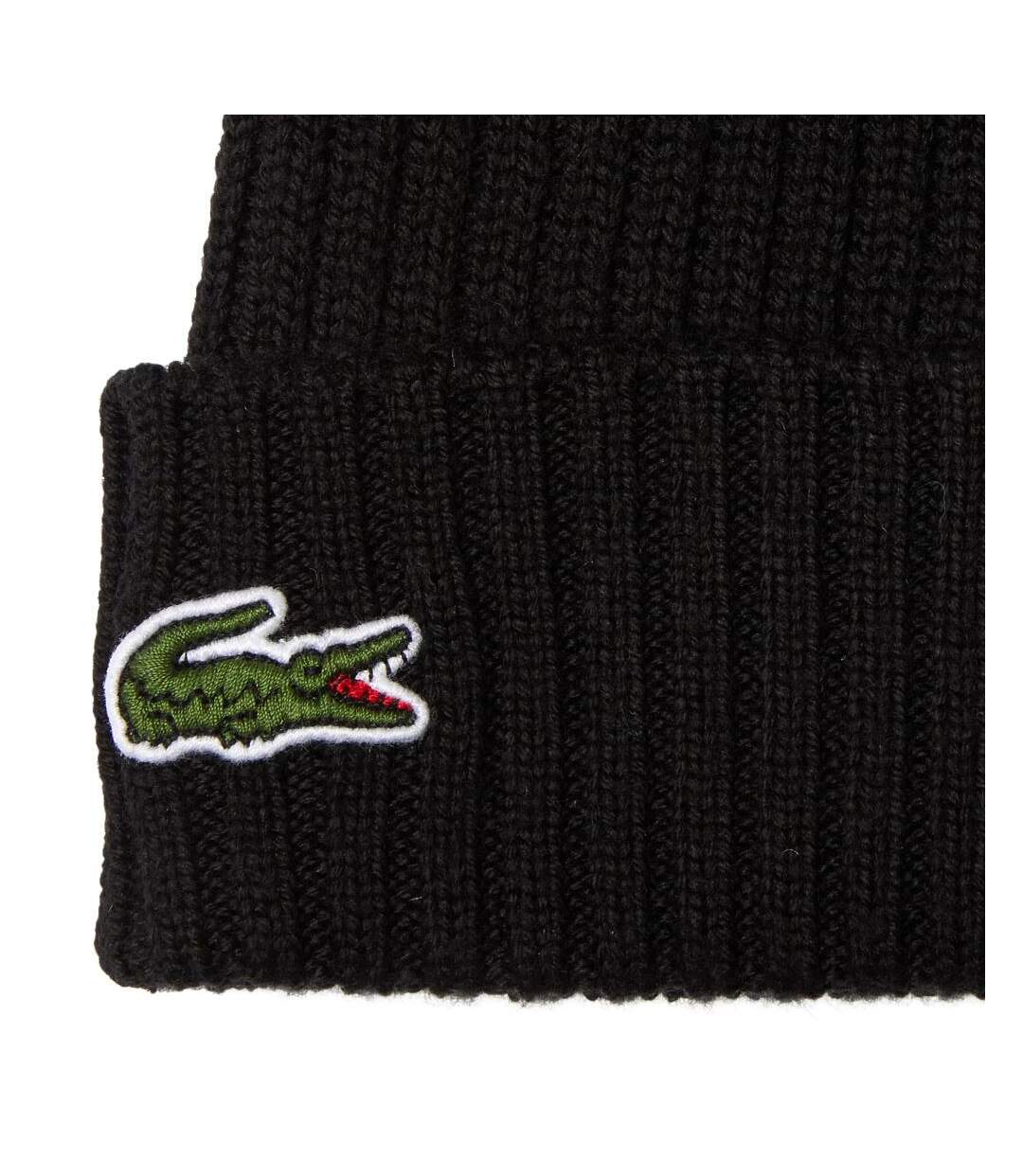 Bonnet noir homme lacoste hjm-2