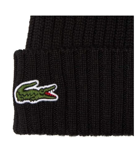 Bonnet noir homme lacoste hjm