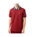 Polo rouge homme lacoste classic monogram jacquard-1