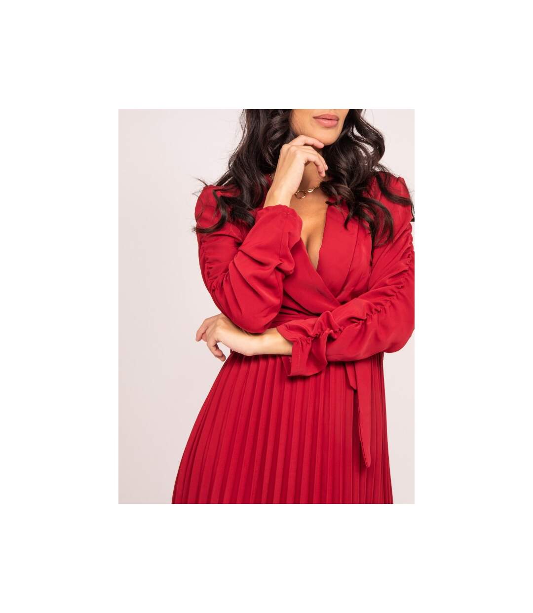 Robe longue plissée ILEM - Dona X Lisa-3