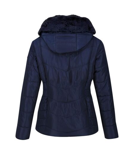 Regatta Womens/Ladies Wildrose Baffled Padded Hooded Jacket (Navy) - UTRG9210