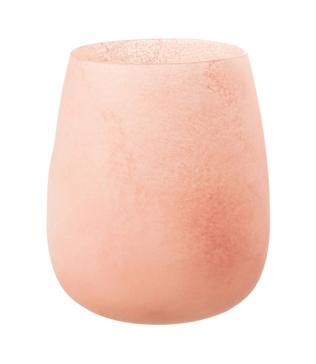 Vase Déco en Verre Givré 27cm Rose-1
