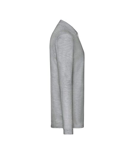 Polo Premium Homme Gris Clair Chiné Fruit Of The Loom