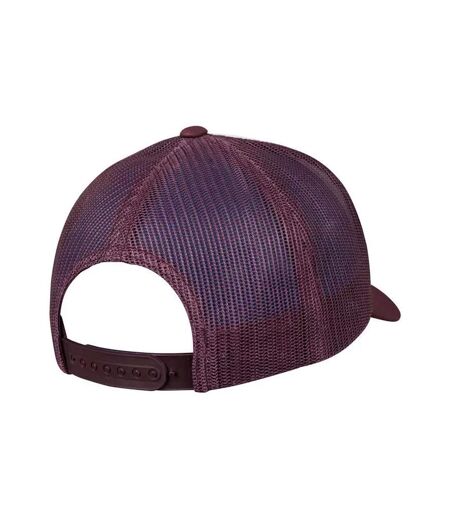 Casquette Trucker Retro Pourpre Blanc Gris Foncé Flexfit