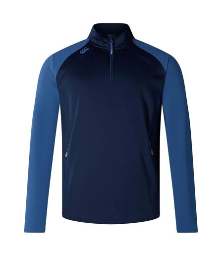 Unisex Adult Elite Quarter Zip Pullover Navy Canterbury