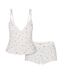 Ensemble Lingerie Motif/style Lacets Femme Blanc Cassé Cerise Skims-2