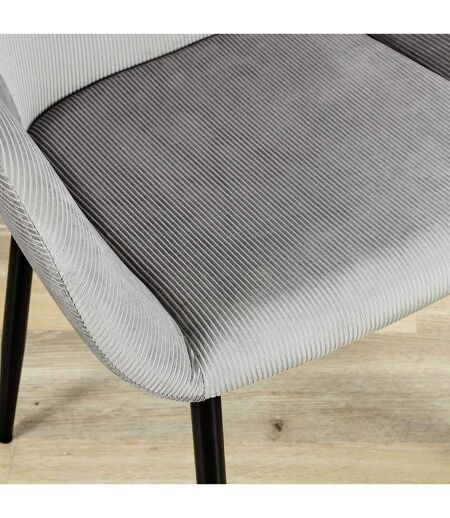 2 Fauteuils de table design velours Giulia