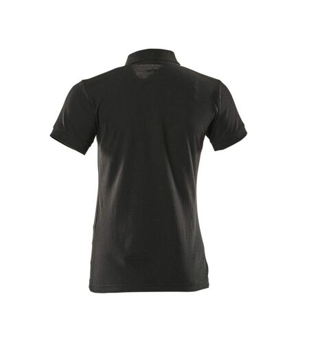 Womens/ladies Crossover Polo Shirt Deep Black Mascot
