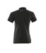 Womens/ladies Crossover Polo Shirt Deep Black Mascot-2