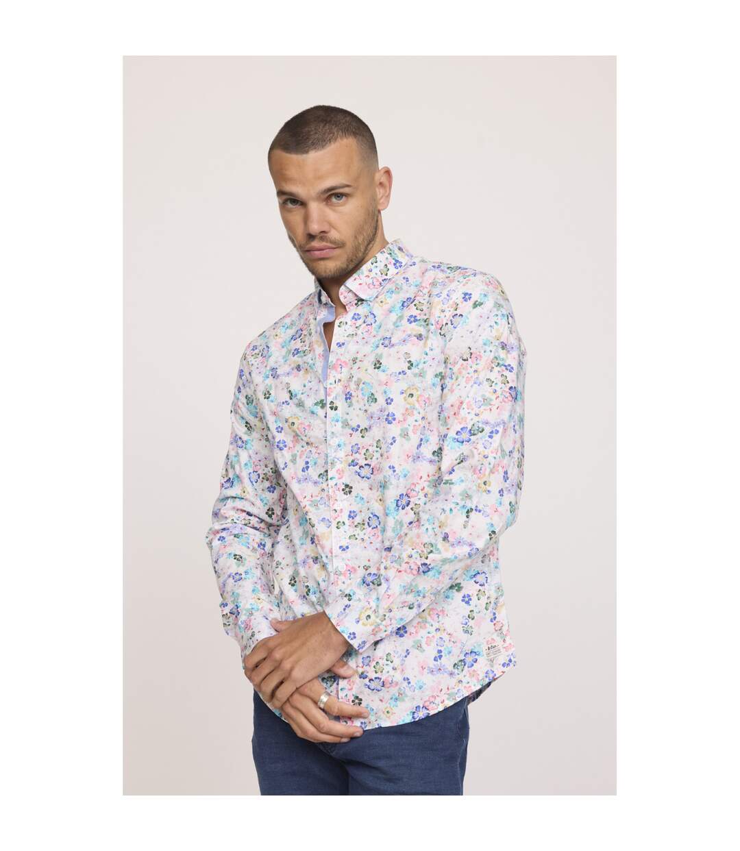 Chemise manches longues coton regular DAVIS ML-3