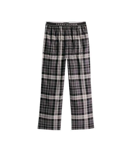 Mens Flannel Plaid Pyjama Bottoms Black Tommy Hilfiger