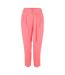 Womens/ladies Tapiah Plain Straight Trousers Bright Pink Boss-1