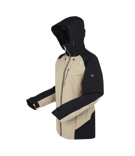 Womens/ladies Birchdale Shell Waterproof Jacket Warm Taupe Black Regatta