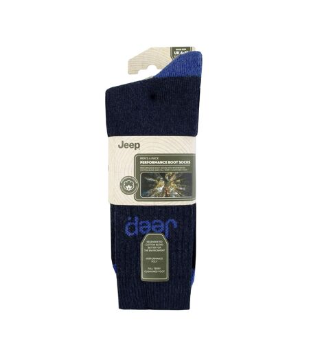 Men's 4 Pack Recycled Cotton Boot Socks | Thick Knit Full Cushioned Socks
