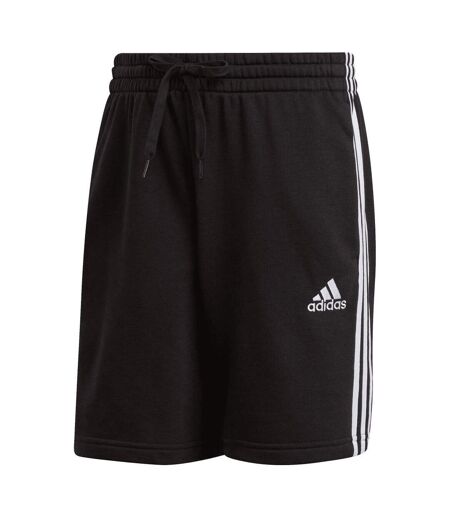 Mens Essentials French Terry 3 Stripes Shorts Black Adidas