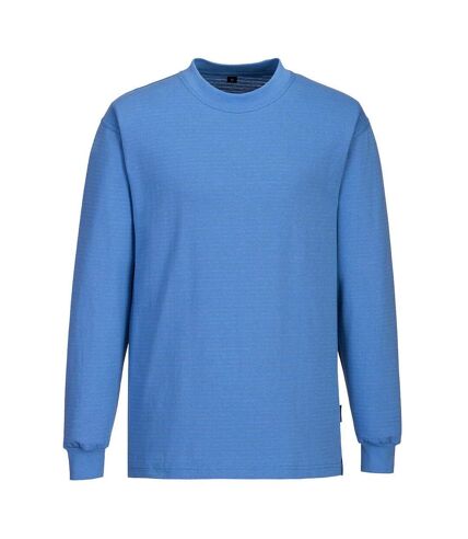 Portwest Mens Anti-Static Long-Sleeved T-Shirt (Hamilton Blue) - UTPW104
