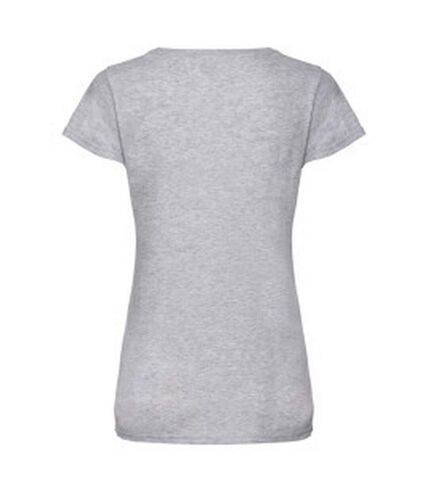 Womens/ladies t-shirt heather grey Fruit of the Loom