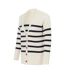 Womens/ladies Lightweight Casual Cardigan White Black Miso-4