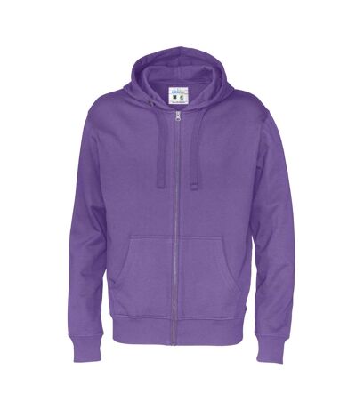 Mens Full Zip Hoodie Purple Cottover