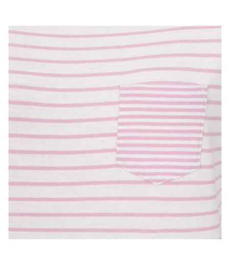 T-shirt Motif/style Rayé Femme Rose Lazy Jacks