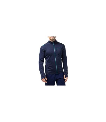 Mens Patterned Fleece Jacket Deep Sea La Sportiva