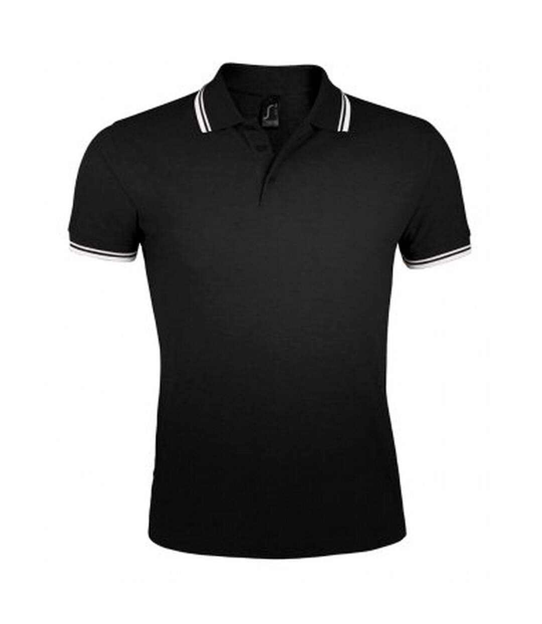 SOLS - Polo manches courtes PASADENA - Homme (Noir/blanc) - UTPC2431