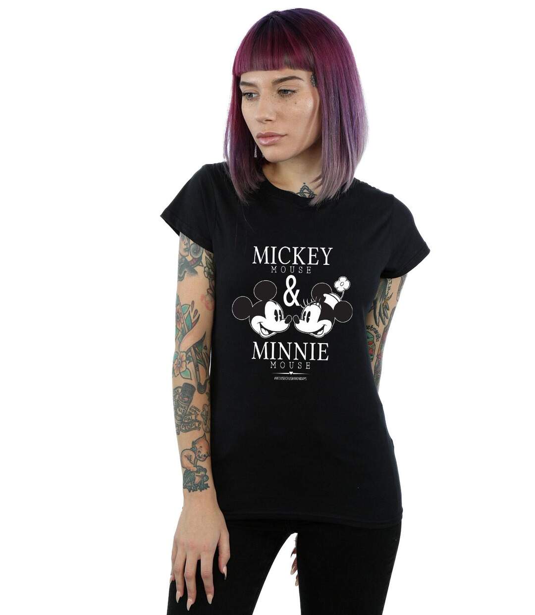 Disney - T-shirt MOUSECRUSH MONDAYS - Femme (Noir) - UTBI1492-2