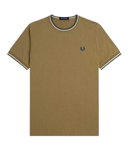 Mens Tipped T-shirt Shaded Blue Fred Perry