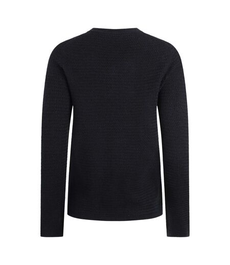 Womens/ladies Hayley Knitted Cardigan Navy Weird Fish