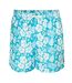Mens Floral Swim Shorts Light Blue White Hot Tuna-1