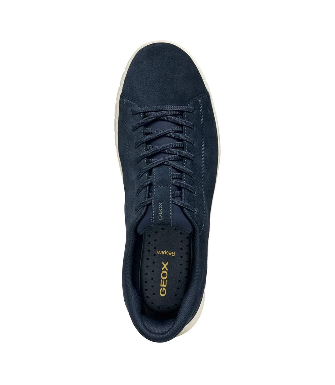 Mens Leather Flexstride Plus Trainers Navy Geox-4