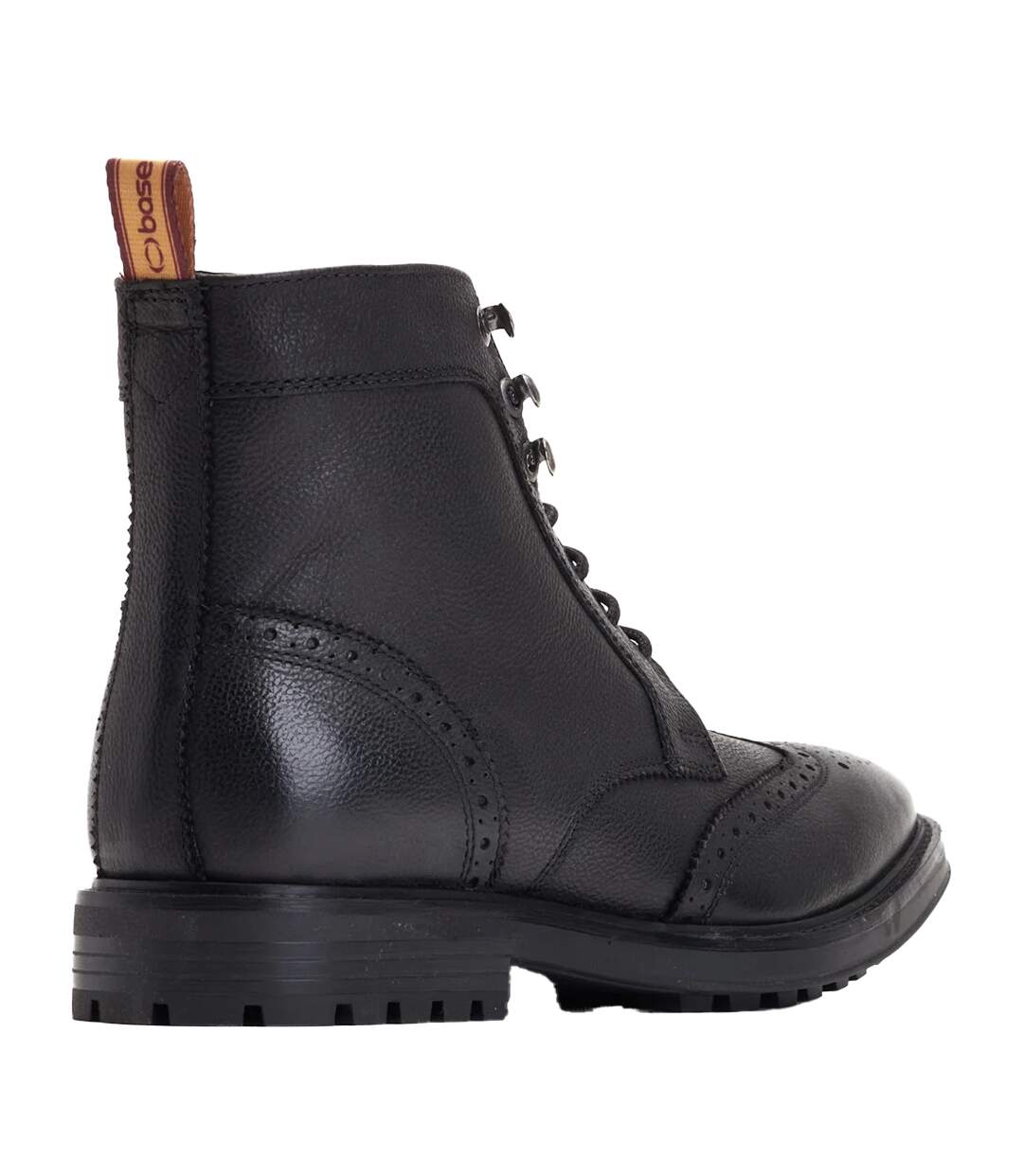 Chaussures Brogues Hemlock Homme Noir Base London-2