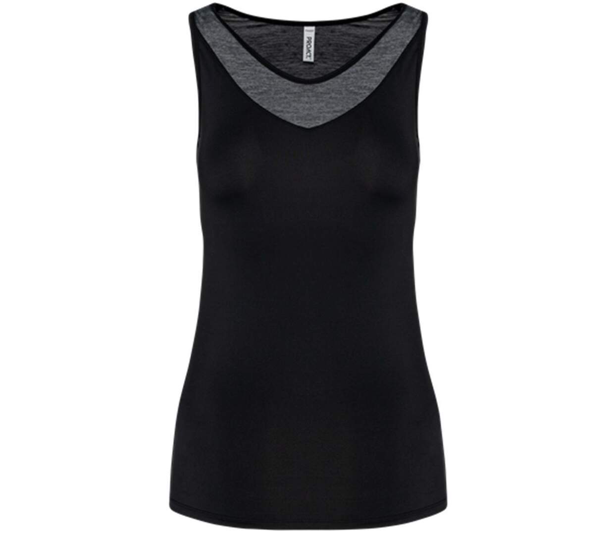 Débardeur de padel - Femme - PA4031 - noir et gris-1