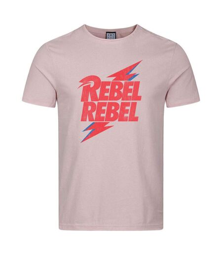 Unisex Adult Rebel Rebel T-shirt Pink 182 David Bowie