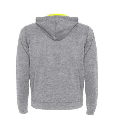 Veste De Survêtement Fuji Adulte Gris Chiné Jaune Fluo Roly