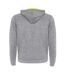 Veste De Survêtement Fuji Adulte Gris Chiné Jaune Fluo Roly-2