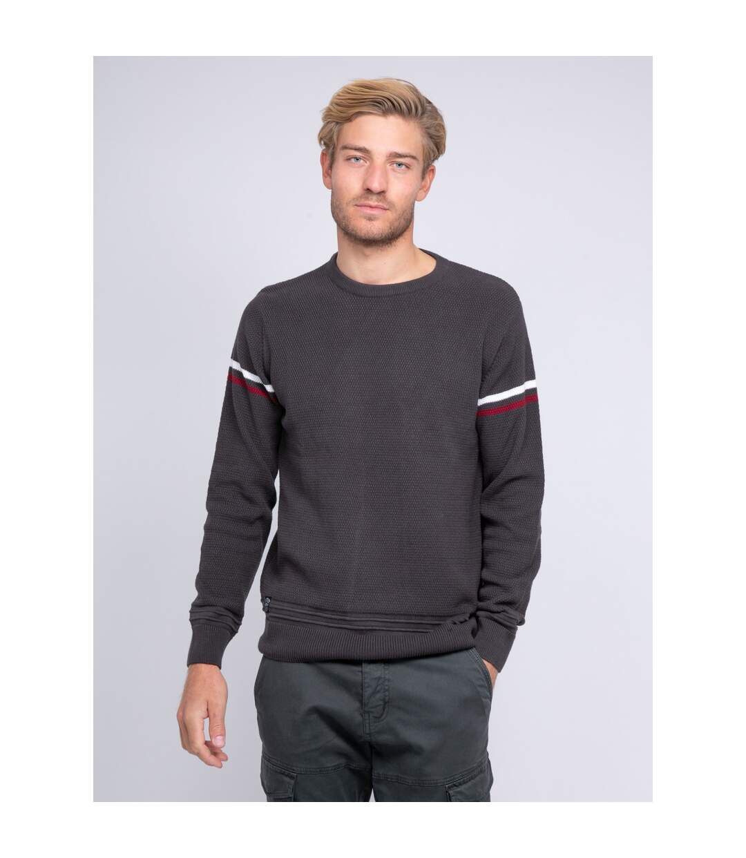 Pull fin col rond pur coton LERMITE-1