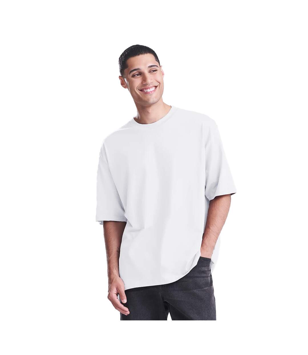 Mens Heavyweight Boxy T-shirt Arctic White Awdis-1