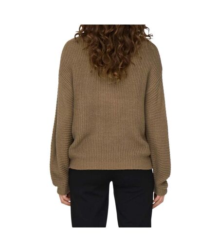 Pull marron femme jdy maya - l