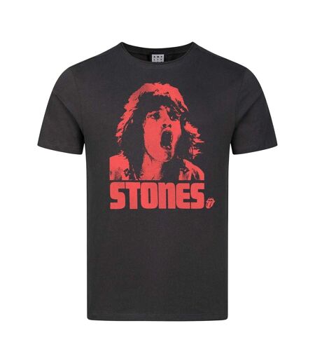 T-shirt Motif/style The Rolling Stones Mick Photo Stones Adulte Charbon Amplified