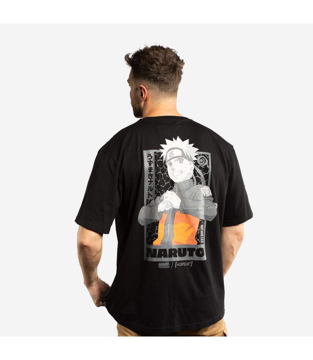 T-shirt homme relax fit avec print Naruto Shippuden Naruto Capslab-3